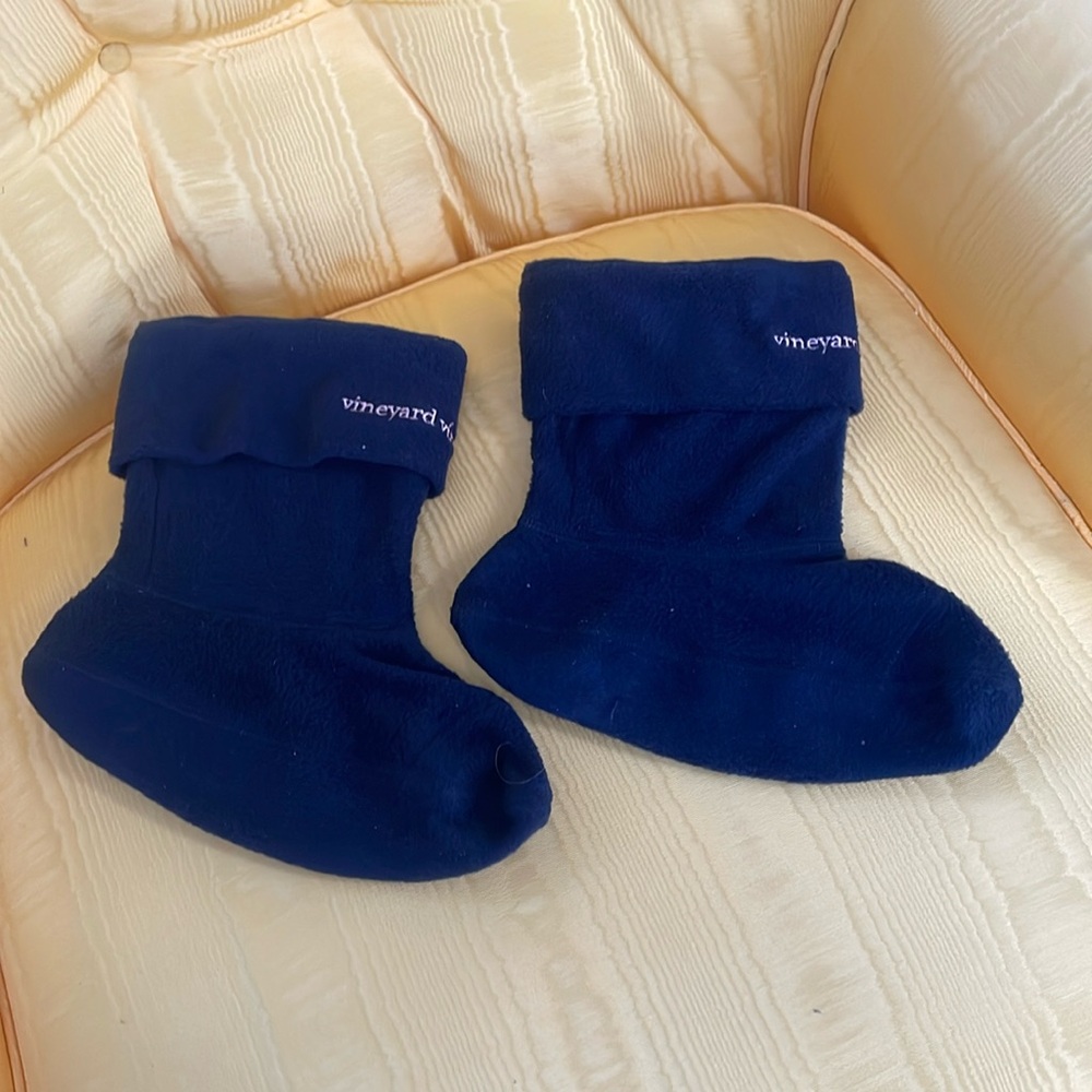 Vineyard Vines Navy Kids Boot Liner Socks size L